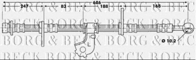 BORG & BECK bbh6697 -  Тормозной шланг